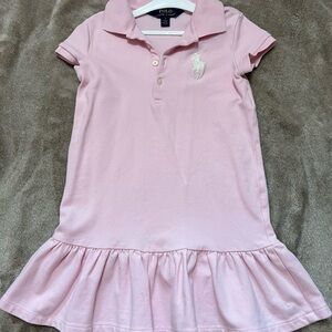 Polo by Ralph Lauren Light Pink Ruffle Hem Dress 5T